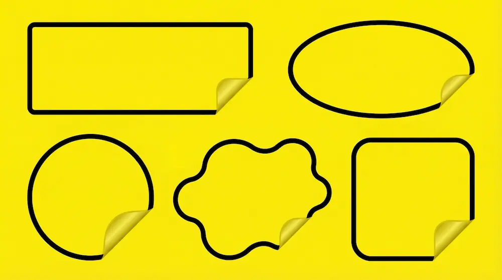 Custom label shapes and bespoke formats