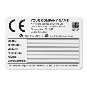 CE Marking Labels custom printed label UK product image with simple professional design for fast ordering