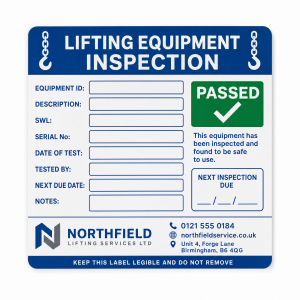 Lifting Equipment Inspection Labels custom label main image