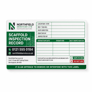 Scaffold Inspection Labels custom label main image