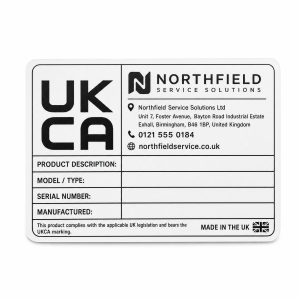 UKCA Marking Labels custom printed label UK product image with simple professional design for fast ordering